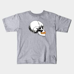 Skull with Candy Corn Teeth Kids T-Shirt